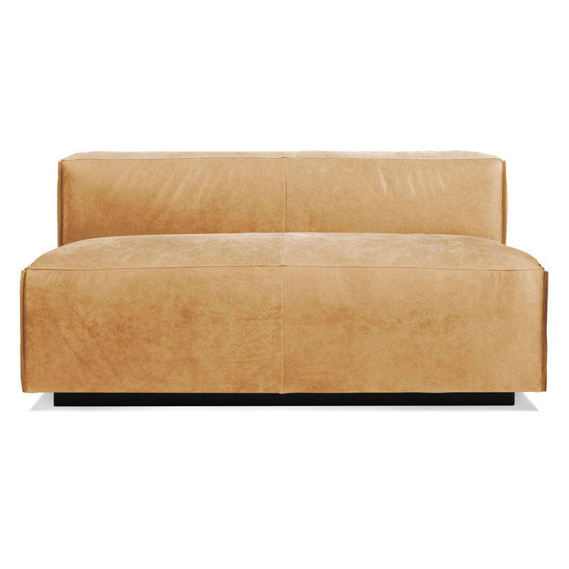 Blu Dot Cleon 56 Armless Leather Sofa Wayfair Cleon 56 Armless Leather Sofa
