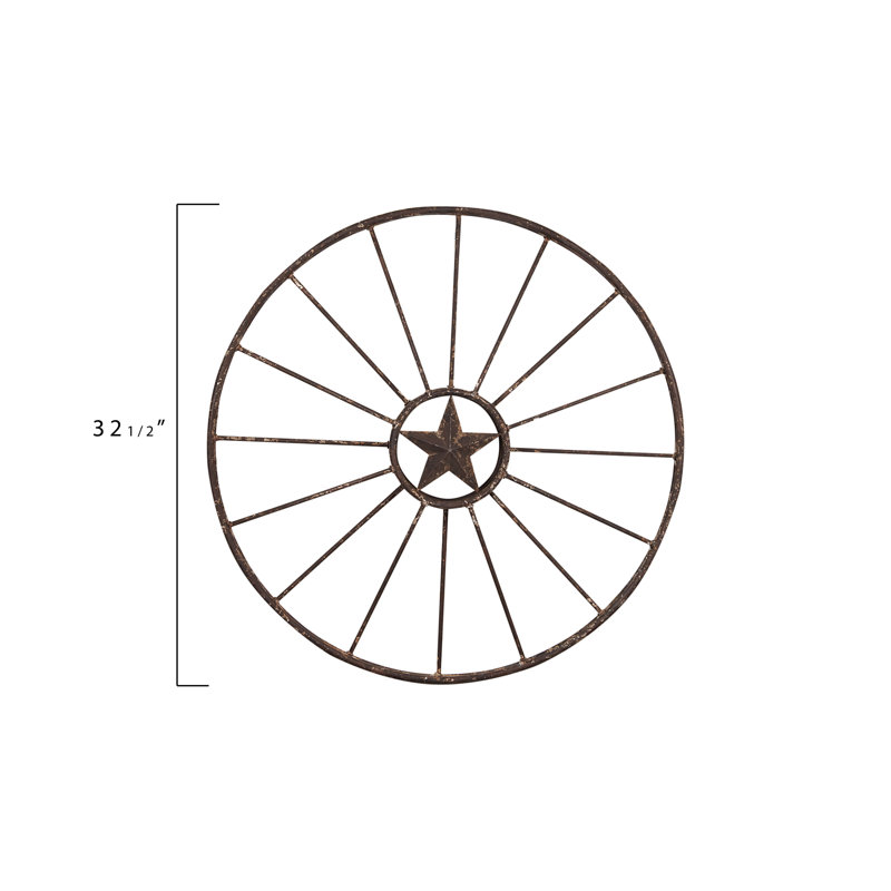 Millwood Pines Rustic Wagon Wheel Wall Decor Reviews Wayfair
