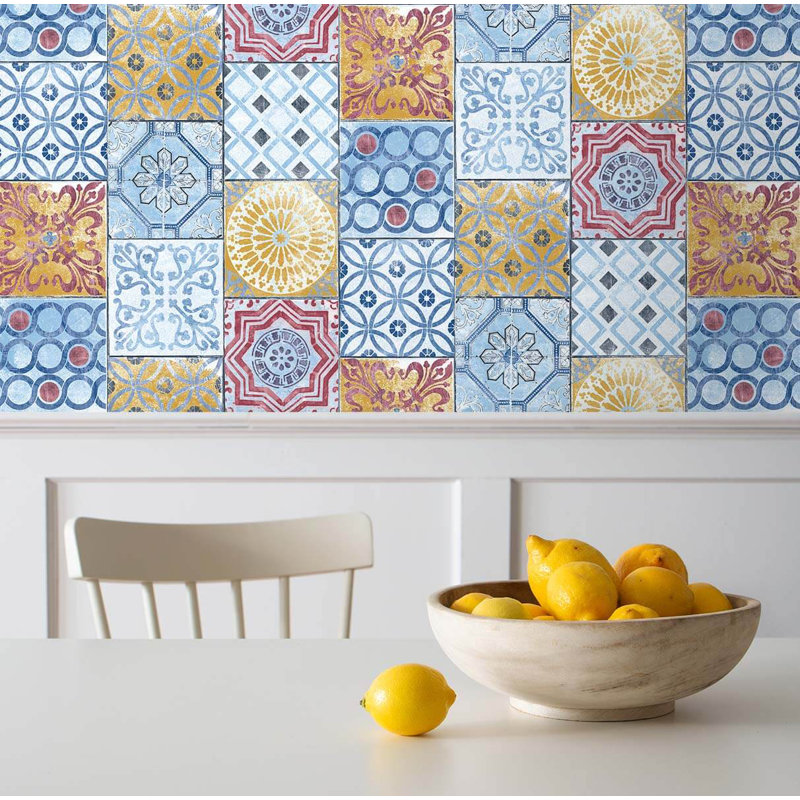 Bungalow Rose Cormier Moroccan Tile 18 L X 20 5 W Peel And Stick