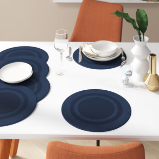 Zapata Round Variegated Kitchen 14 Placemat Set Of 6 Zapata Round Variegated Kitchen 14 Placemat Set Of 6