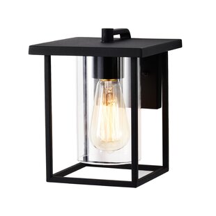 10.3H Rivet Industrial 3-Light Vanity Fixture With Bulb Matte Black with Glass Shade