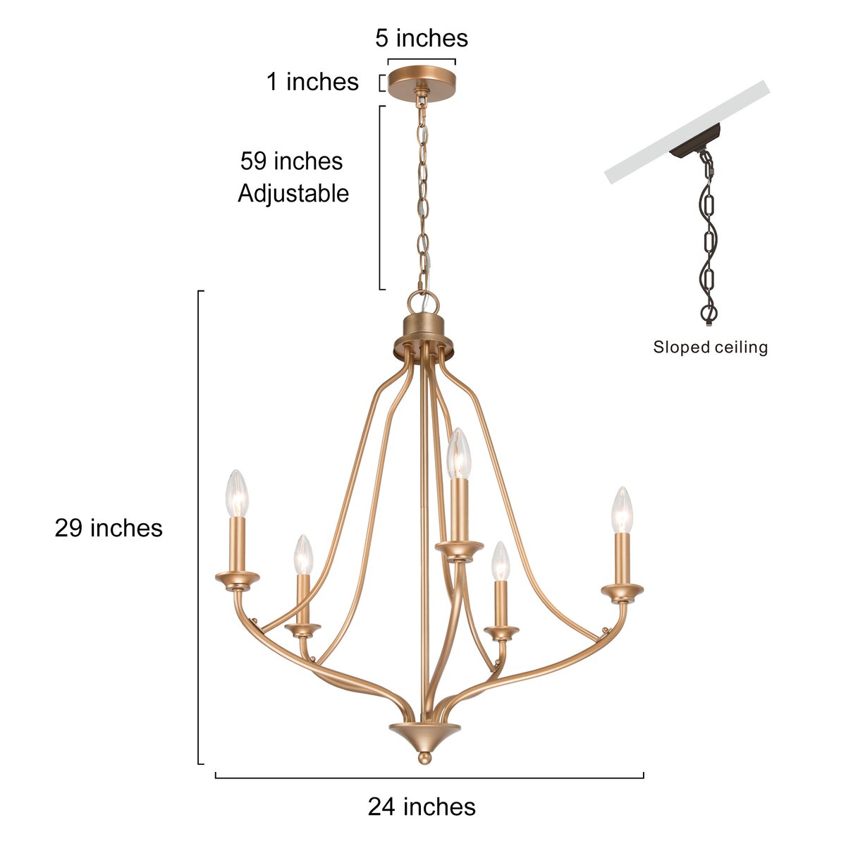 Red Barrel Studio® Holk 5 - Light Candle Style Chandelier & Reviews 