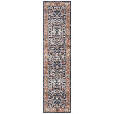 Joss Mainpower Loom Gray Blue Red Rug Rug Size Runner 2 X 8 Dailymail