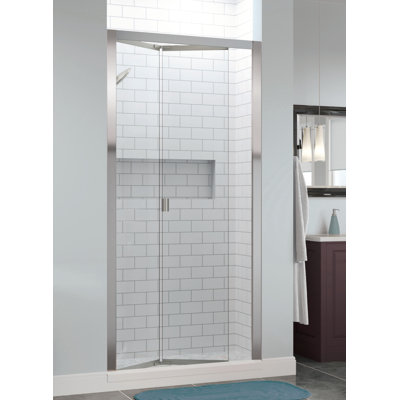 Basco Infinity Bifold 31" x 67" Folding Semi-Frameless Shower Door  Glass Type: Clear, Finish: Chrome
