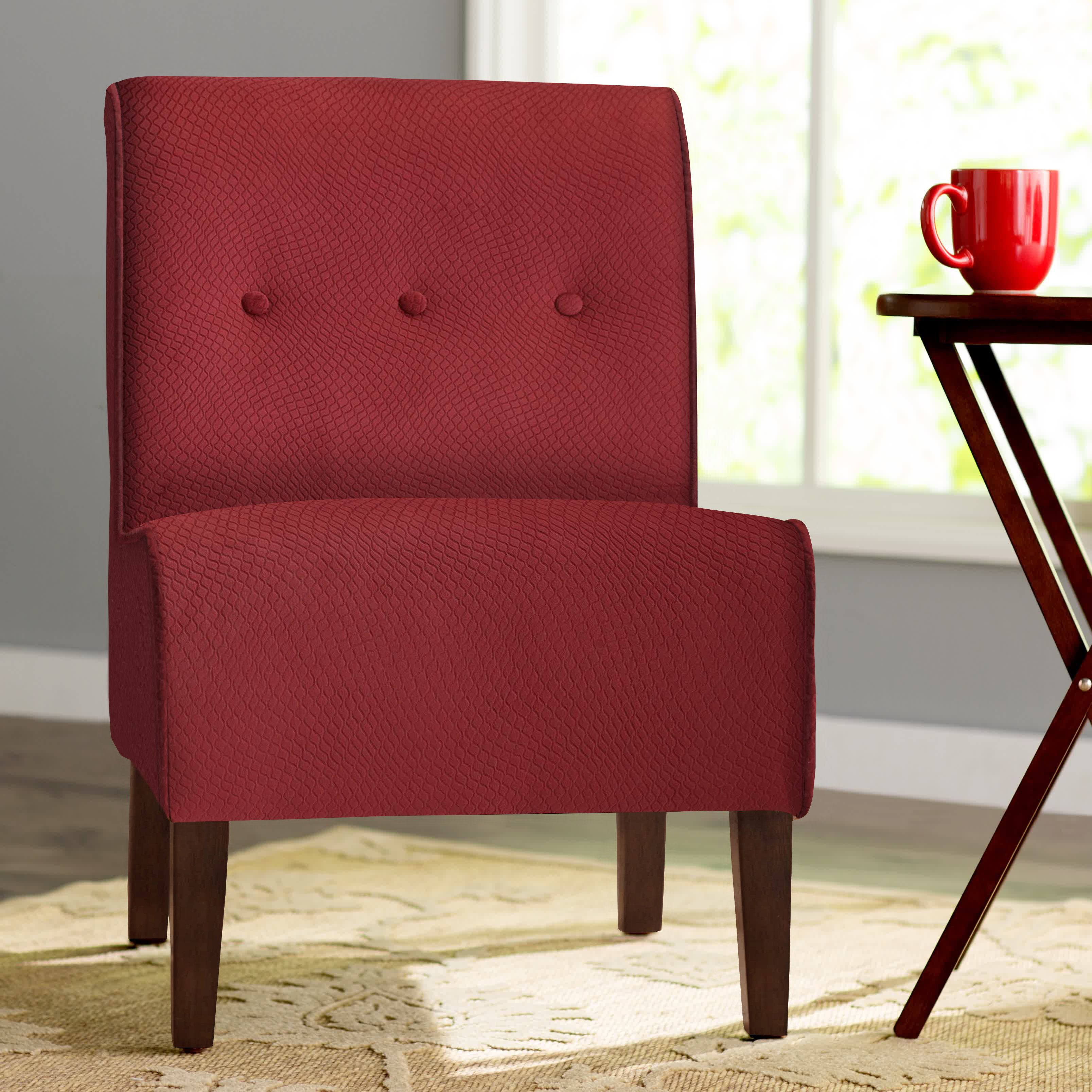 slipper chair red