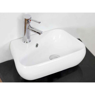 Go to store & view more images American Imaginations Ceramic Specialty Bathroom Sink with Faucet and Overflow