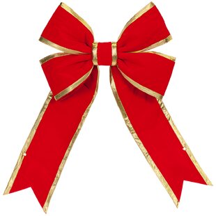 10 Pack of Holiday Bows Red Velvet Christmas Bow 9-inch X 16-inch 