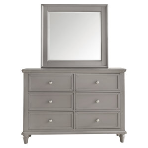 Isabella 6 Drawer Dresser with Mirror by Darby Home Co
