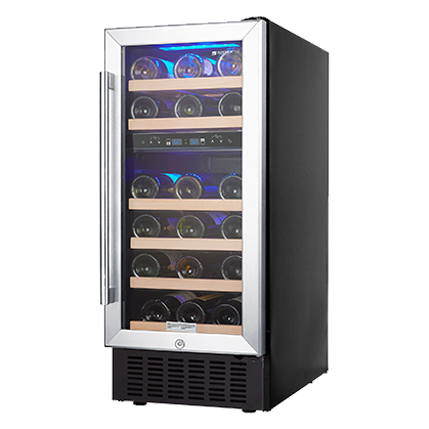 mini wine fridge dual zone