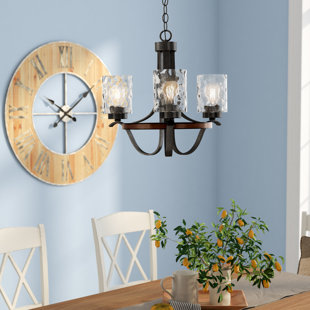Go to store & view more images Burtondale Indoor 3-Light Shaded Chandelier by Gracie Oaks