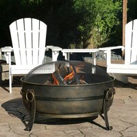 Deals on Charlton Home Flanigan Steel Wood Burning Fire Pit
