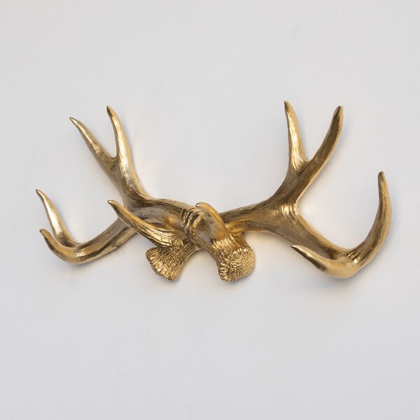 Antler 6 Antler Wall Mounted Hanger Polished Finish Luxury Stately Look Brand New 