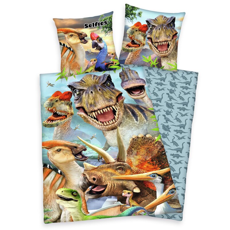 Herding Heimtextil Selfies Dinosaur Duvet Cover Set Wayfair Co Uk