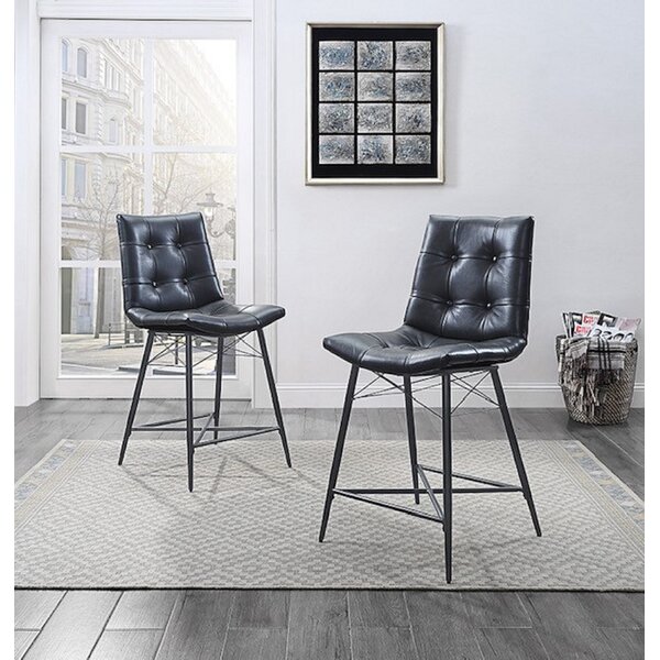 17 Stories Grey Two-Tone Counter-Height Bar Chairs ...