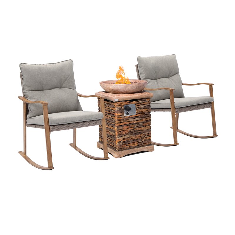 Loon Peak Leiston 4 Piece Seating Group With Cushions Wayfair