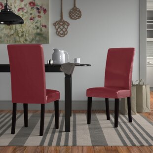 red dining chair with arms