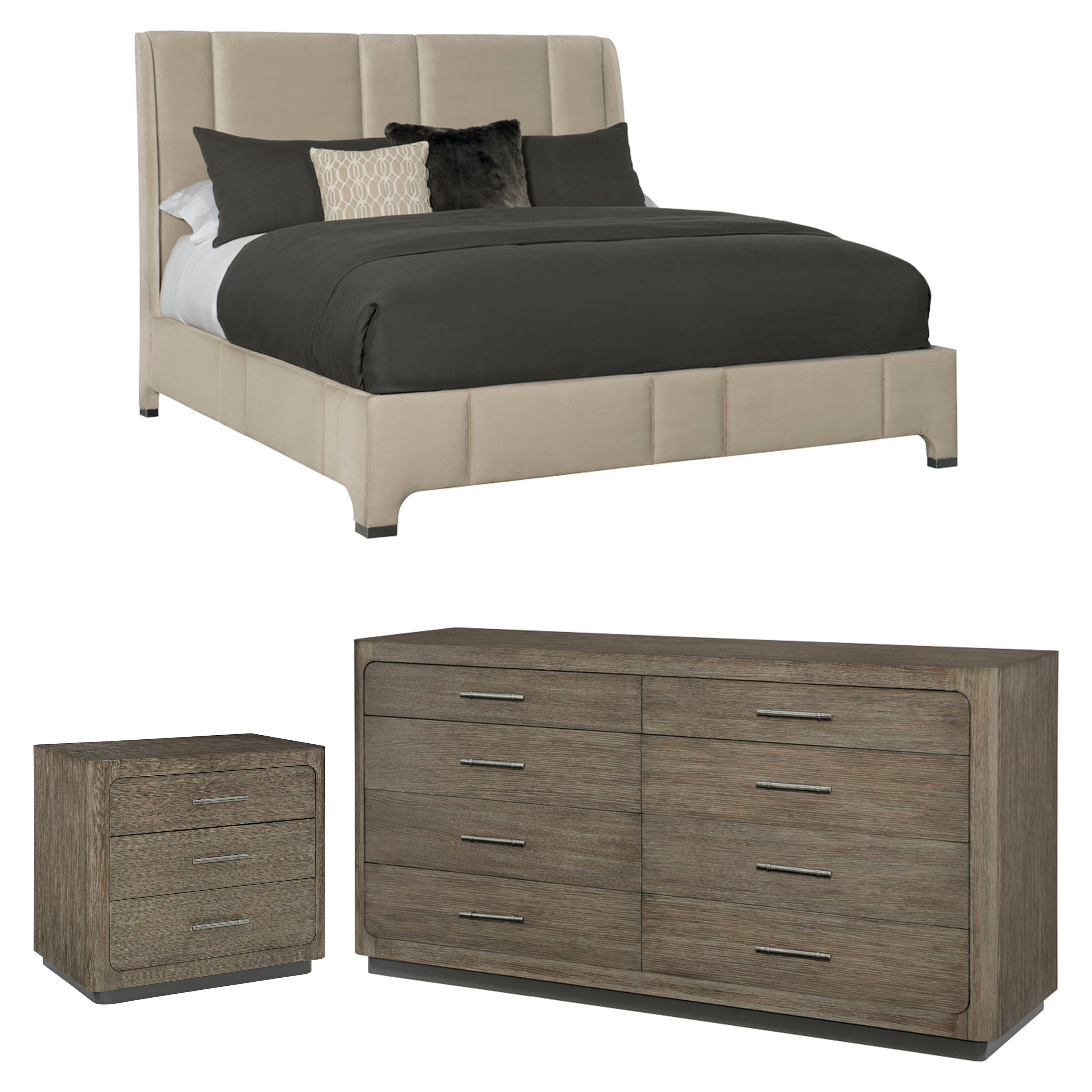 Fusion Upholstered Platform Configurable Bedroom Set