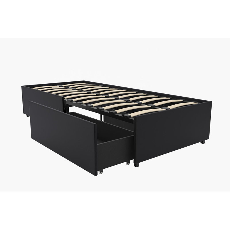 Mack Milo Glendale Twin Platform Bed With Mattress And Drawers Wayfair