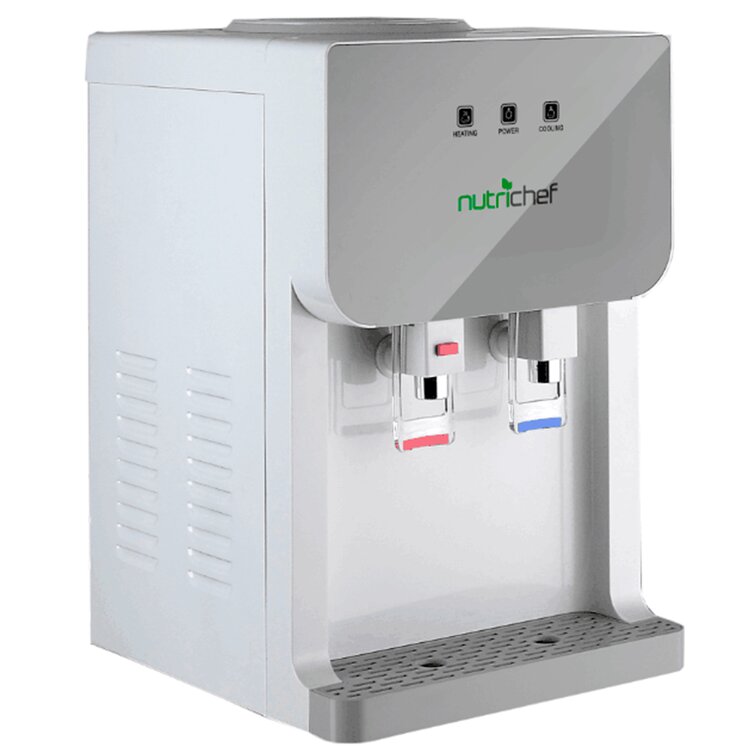 NutriChef Top Loading Hot & Cold Water Cooler Dispenser System,...