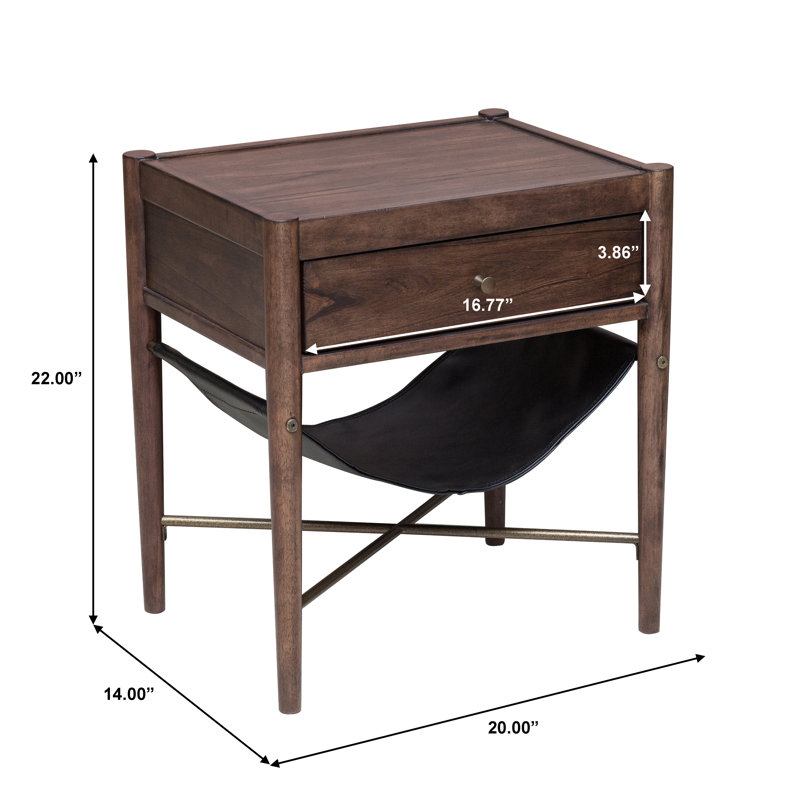 Union Rustic Mervela Modern Retro Style End Table With Storage Reviews Wayfair Ca