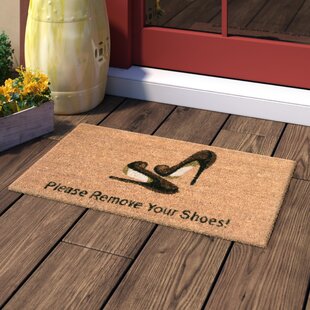 Fordland Welcome And Please Remove Your Shoes 30 In X 18 In Non Slip Outdoor Door Mat