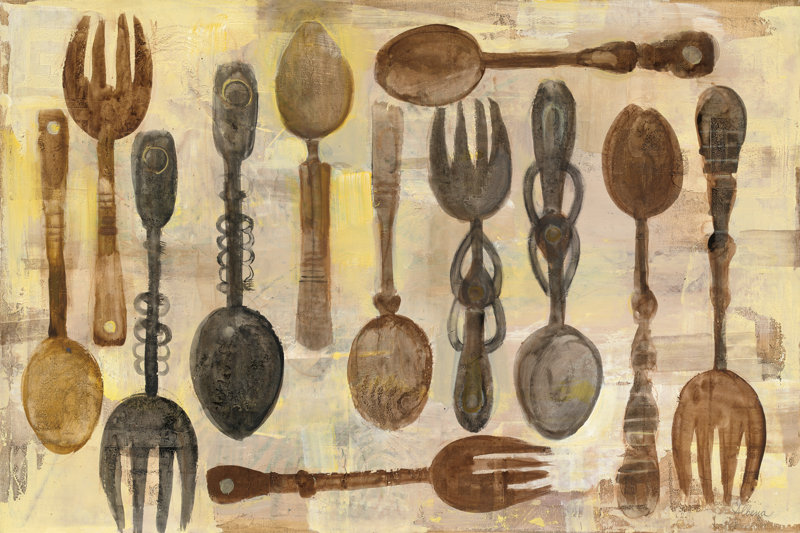 Spoons And Forks Size: 20" H x 30" W