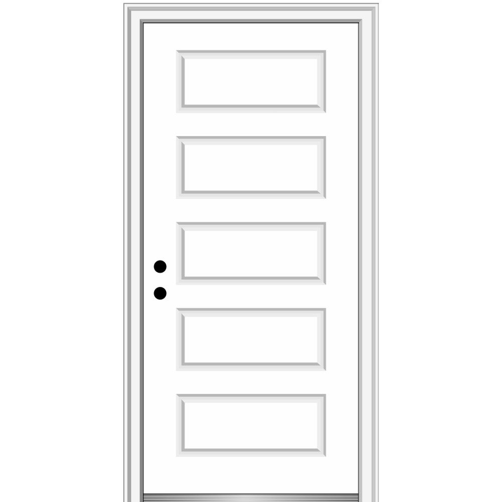 Verona Home Design Paneled Solid Manufactured Wood Primed Rockport