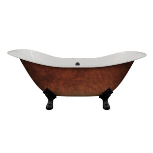 Cast Iron Double Ended Slipper 71 X 30 Freestanding Soaking Bathtub Cast Iron Double Ended Slipper 71 X 30 Freestanding Soaking Bathtub