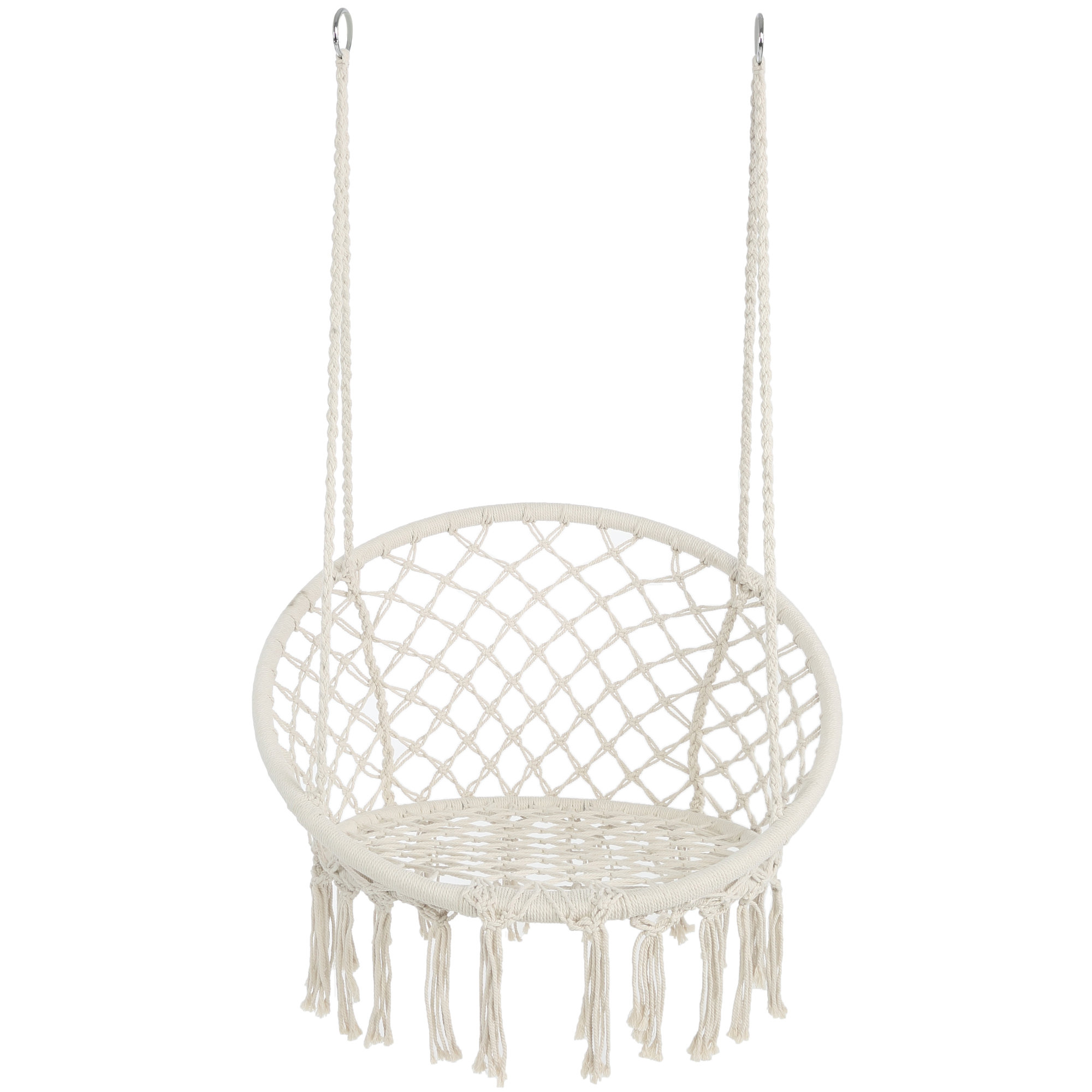 Dakota Fields With No Stand Style Macrame Hanging Swing Chair Wayfair