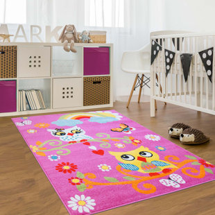 Baby Kids Animal Rugs You Ll Love Wayfair Jo Kids Owl Pink Area Rug
