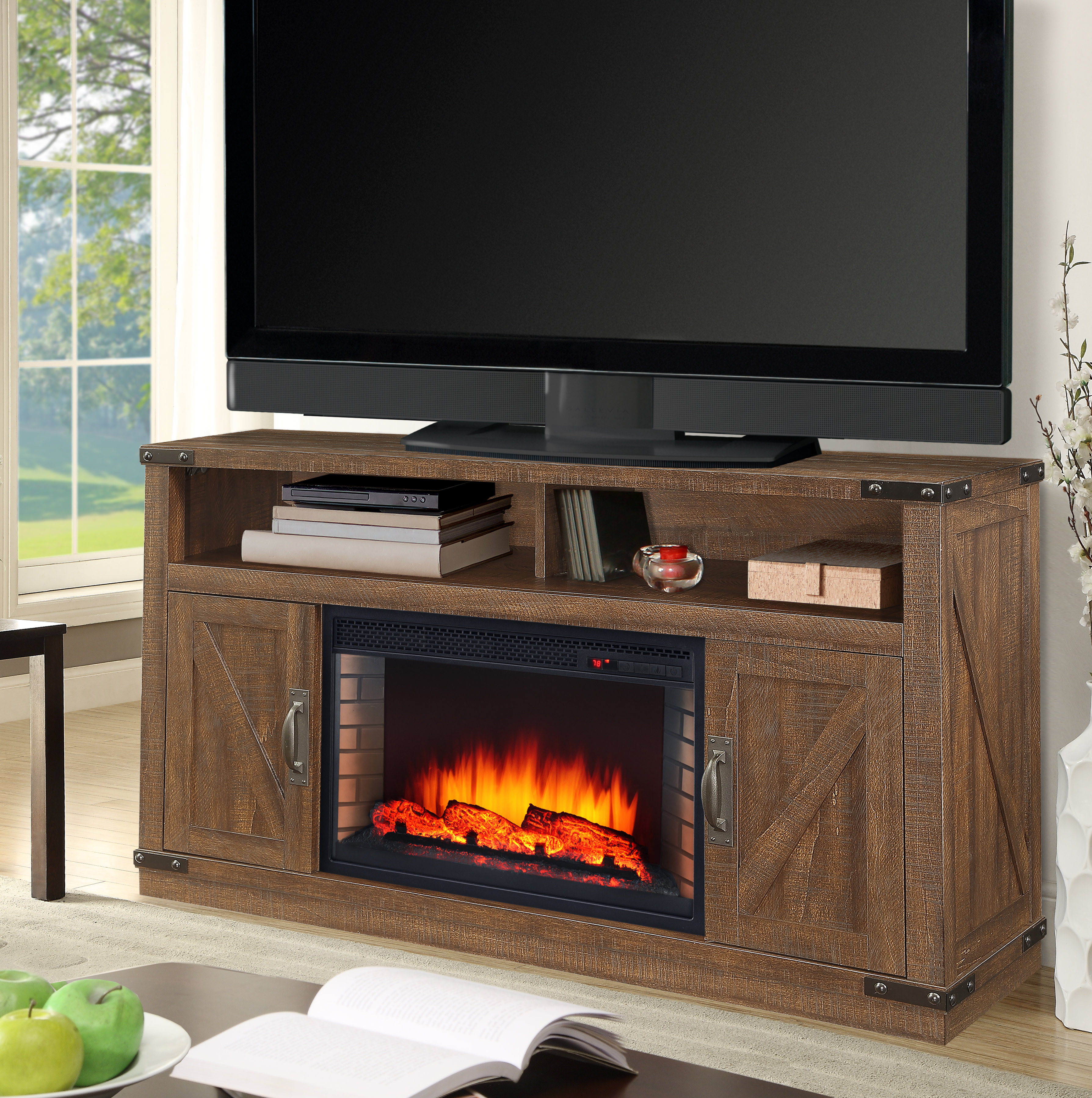 Muskoka Aberfoyle Tv Stand For Tvs Up To 48 With Electric Fireplace