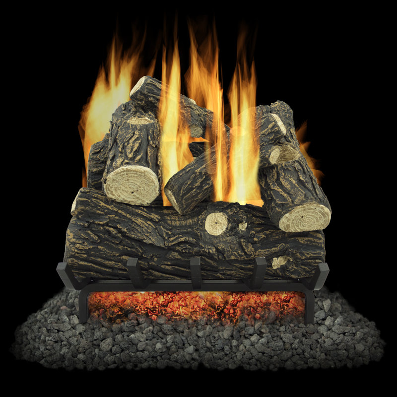 Gas Fireplace Logs Reviews - Pleasant Hearth Willow Oak Vented Natural Gas Fireplace Logs Reviews