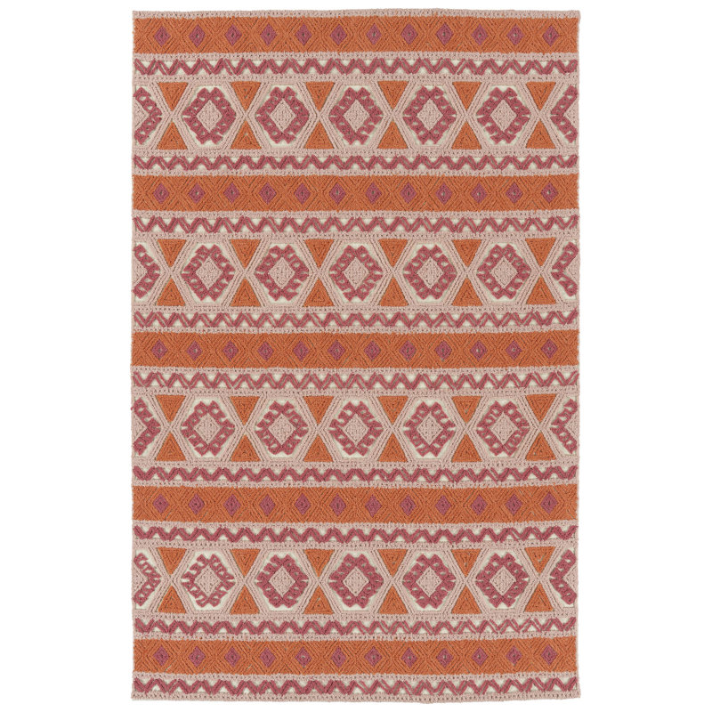 Bloomsbury Market Poynor Hand Tufted Orange Indoor Outdoor Area Rug Wayfair