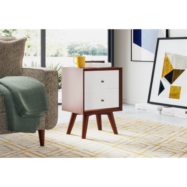 all modern williams 2 drawer nightstand