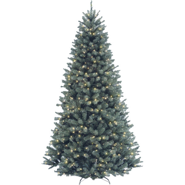 North Valley Blue Spruce Artificial Christmas Tree With Clear White Lights Reviews Birch Lane
