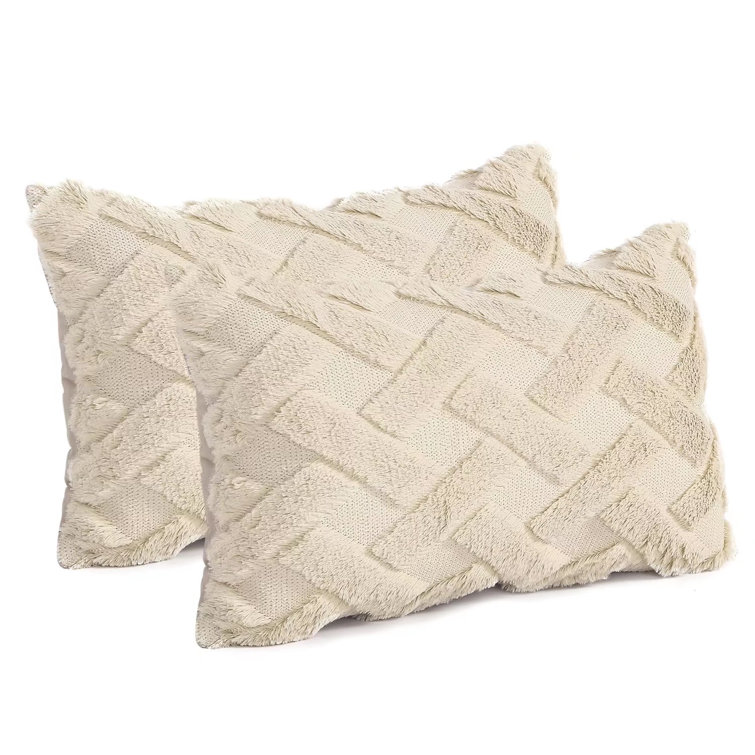 beige rectangle cushion