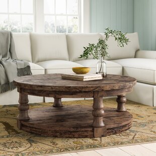 Solid Wood Rustic coffee Table Solid wood  Brown Finish  Iron Base