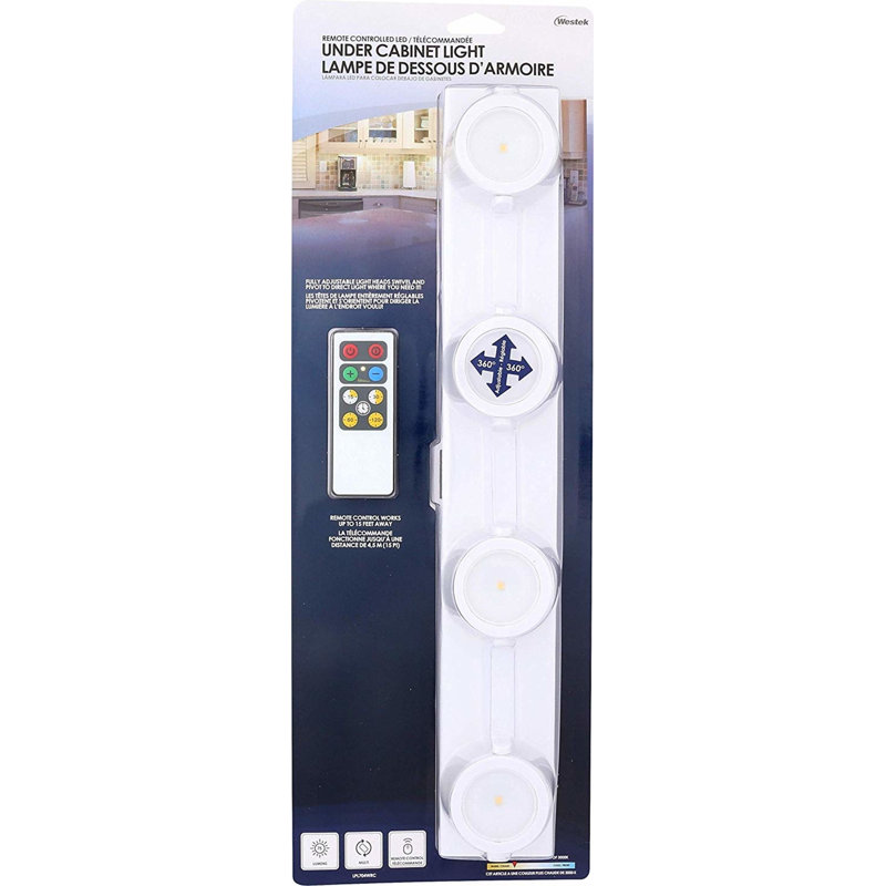 Westek Rite Lite 4 Light Led 6 Under Cabinet Strip Wayfair Westek Rite Lite 4 Light Led 6 Under