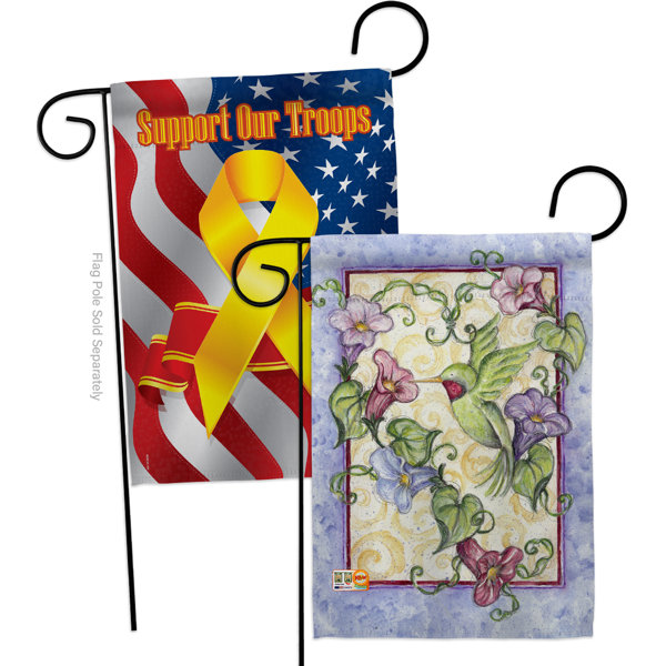 Breeze Decor Hummingbird With Trumpet Flowers 2 Sided Polyester 19 X 13 In Garden Flag Wayfair