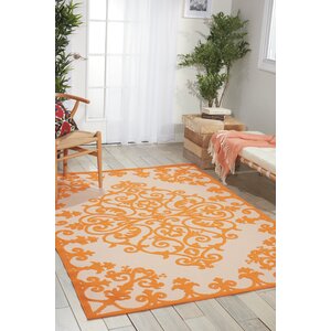 Charlayne Orange Indoor/Outdoor Area Rug