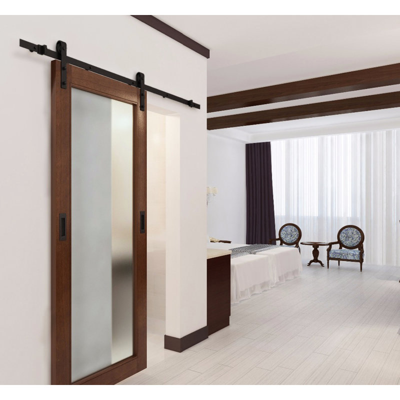 Orca Hardware Flat Track Standard Single Barn Door Hardware Kit