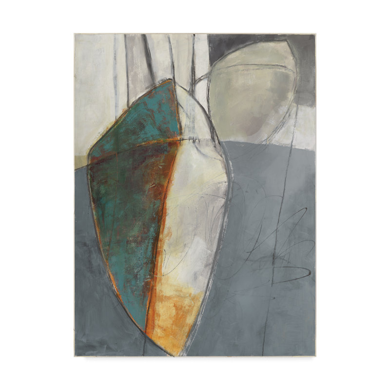 Wrought Studio The Finish Crop Turquoise Acrylic Painting Print On Wrapped Canvas Wayfair