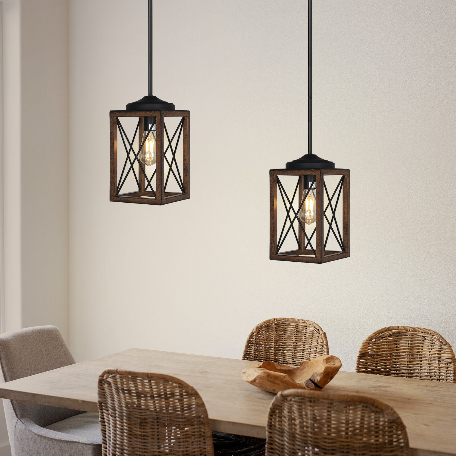 square lantern light fixture