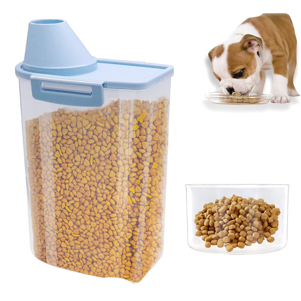 Linyi Fly Pet Food Container With Measuring Cup Dogs Cat Food Storage Container Airtight Plastic Dispenser With Pourable Spout For Cats Dogs Birds Wayfair