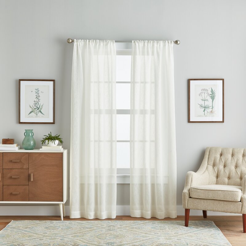 Lark Manor Alvelo Polyester Sheer Sliding Panel Pair & Reviews | Wayfair