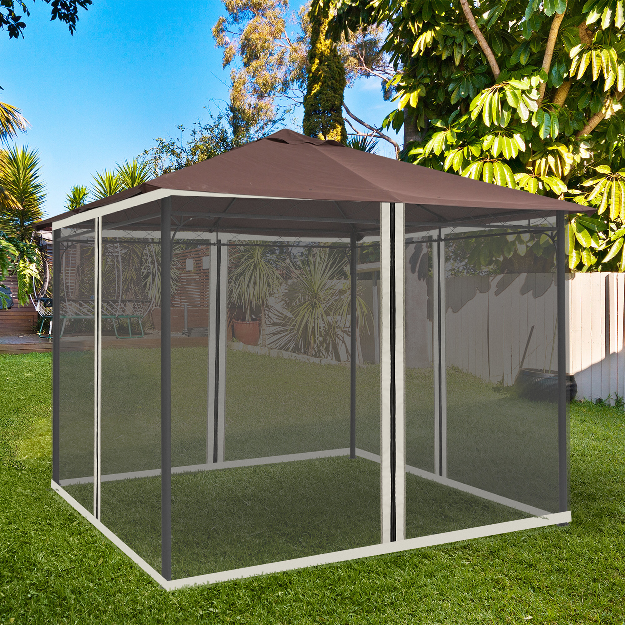 SunJoy Gazebo 10x12 Replacement Mosquito Netting for Windsor Oakmont for sale online