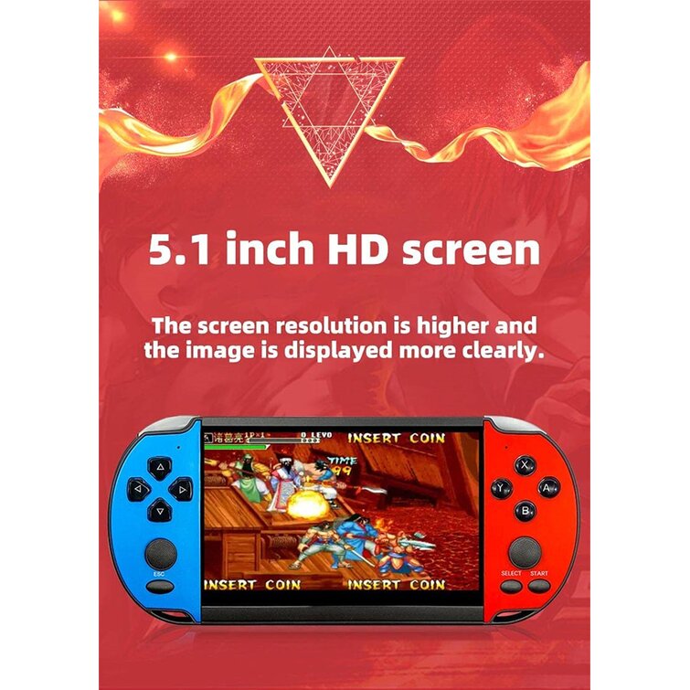 Retro Plus Handheld Games for Kids Adults Black Support AV Output,Earphone,Volume Control 218 Classic Games Built in Portable Arcade Video Games Player 3.5 Inch TFT Big Screen Rechargeable Li-ion