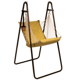 Go to store & view more images Sunbrella and Polyester Chair Hammock with Stand by Algoma Net Company