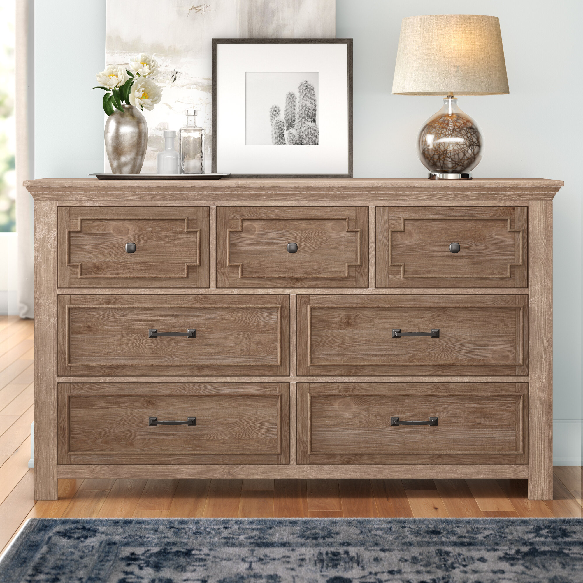 palma 7 drawer double dresser