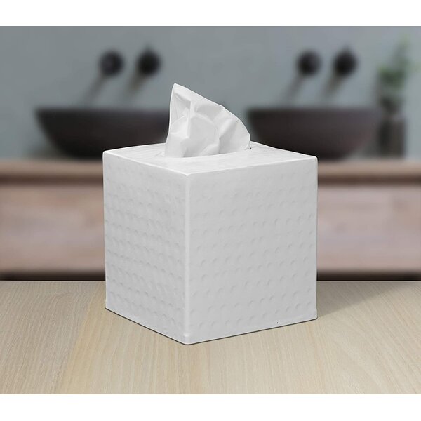 White Tissue Box Holder | Wayfair